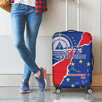 Happy Cape Verde Independence Day Luggage Cover Coat Of Arms With Map