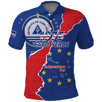 Happy Cape Verde Independence Day Polo Shirt Coat Of Arms With Map