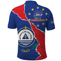Happy Cape Verde Independence Day Polo Shirt Coat Of Arms With Map