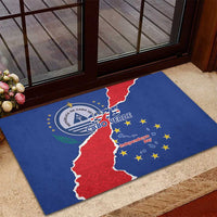 Happy Cape Verde Independence Day Rubber Doormat Coat Of Arms With Map