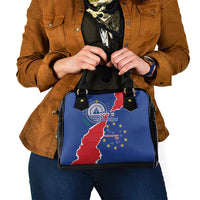 Happy Cape Verde Independence Day Shoulder Handbag Coat Of Arms With Map