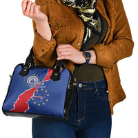 Happy Cape Verde Independence Day Shoulder Handbag Coat Of Arms With Map