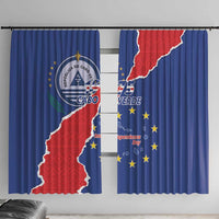 Happy Cape Verde Independence Day Window Curtain Coat Of Arms With Map