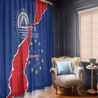 Happy Cape Verde Independence Day Window Curtain Coat Of Arms With Map