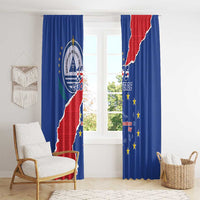 Happy Cape Verde Independence Day Window Curtain Coat Of Arms With Map