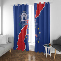 Happy Cape Verde Independence Day Window Curtain Coat Of Arms With Map