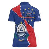 Happy Cape Verde Independence Day Women Polo Shirt Coat Of Arms With Map
