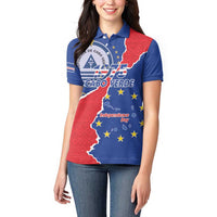 Happy Cape Verde Independence Day Women Polo Shirt Coat Of Arms With Map