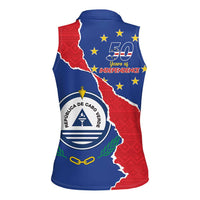 Happy Cape Verde Independence Day Women Sleeveless Polo Shirt Coat Of Arms With Map
