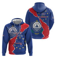 Happy Cape Verde Independence Day Zip Hoodie Coat Of Arms With Map