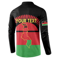 Personalized Malawi Independence Day Button Sweatshirt Coat Of Arms Flag Style