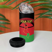 Personalized Malawi Independence Day 4 in 1 Can Cooler Tumbler Coat Of Arms Flag Style