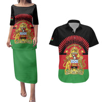 Personalized Malawi Independence Day Couples Matching Puletasi and Hawaiian Shirt Coat Of Arms Flag Style