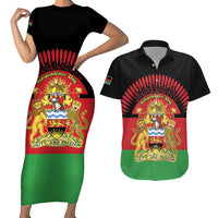 Personalized Malawi Independence Day Couples Matching Short Sleeve Bodycon Dress and Hawaiian Shirt Coat Of Arms Flag Style
