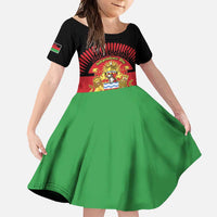 Personalized Malawi Independence Day Family Matching Summer Maxi Dress and Hawaiian Shirt Coat Of Arms Flag Style