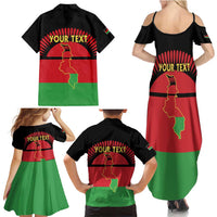 Personalized Malawi Independence Day Family Matching Summer Maxi Dress and Hawaiian Shirt Coat Of Arms Flag Style