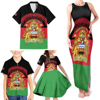 Personalized Malawi Independence Day Family Matching Tank Maxi Dress and Hawaiian Shirt Coat Of Arms Flag Style