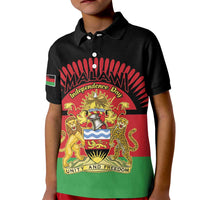 Personalized Malawi Independence Day Kid Polo Shirt Coat Of Arms Flag Style