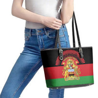 Malawi Independence Day Leather Tote Bag Coat Of Arms Flag Style