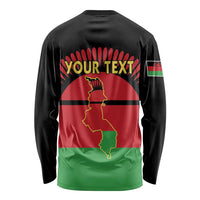 Personalized Malawi Independence Day Long Sleeve Shirt Coat Of Arms Flag Style