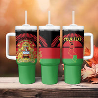 Personalized Malawi Independence Day Tumbler With Handle Coat Of Arms Flag Style