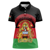 Personalized Malawi Independence Day Women Polo Shirt Coat Of Arms Flag Style