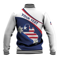 Personalized Liberia Independence Day Baseball Jacket Coat Of Arms Pepper Flowers
