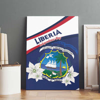 Liberia Independence Day Canvas Wall Art Coat Of Arms Pepper Flowers