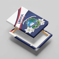 Liberia Independence Day Canvas Wall Art Coat Of Arms Pepper Flowers