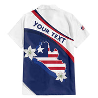 Personalized Liberia Independence Day Family Matching Mermaid Dress and Hawaiian Shirt Coat Of Arms Pepper Flowers