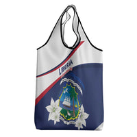 Liberia Independence Day Grocery Bag Coat Of Arms Pepper Flowers