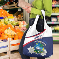 Liberia Independence Day Grocery Bag Coat Of Arms Pepper Flowers