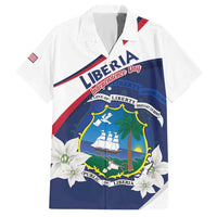 Personalized Liberia Independence Day Hawaiian Shirt Coat Of Arms Pepper Flowers