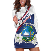 Personalized Liberia Independence Day Hoodie Dress Coat Of Arms Pepper Flowers