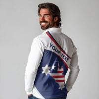 Personalized Liberia Independence Day Long Sleeve Polo Shirt Coat Of Arms Pepper Flowers