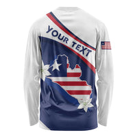 Personalized Liberia Independence Day Long Sleeve Shirt Coat Of Arms Pepper Flowers