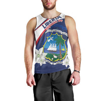Personalized Liberia Independence Day Men Tank Top Coat Of Arms Pepper Flowers
