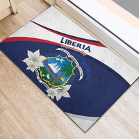 Liberia Independence Day Rubber Doormat Coat Of Arms Pepper Flowers