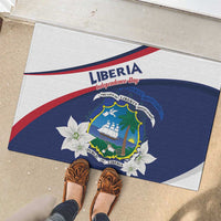 Liberia Independence Day Rubber Doormat Coat Of Arms Pepper Flowers