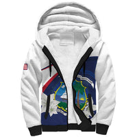 Personalized Liberia Independence Day Sherpa Hoodie Coat Of Arms Pepper Flowers