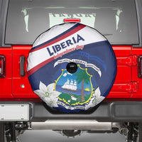 Liberia Independence Day Spare Tire Cover Coat Of Arms Pepper Flowers
