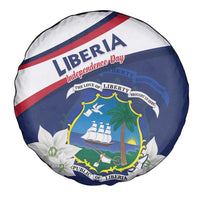 Liberia Independence Day Spare Tire Cover Coat Of Arms Pepper Flowers