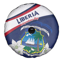 Liberia Independence Day Spare Tire Cover Coat Of Arms Pepper Flowers