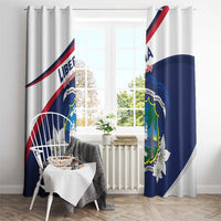 Liberia Independence Day Window Curtain Coat Of Arms Pepper Flowers
