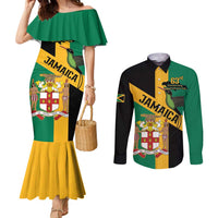 Jamaica Couples Matching Mermaid Dress and Long Sleeve Button Shirt 63rd Anniversary Independence Day