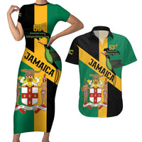 Jamaica Couples Matching Short Sleeve Bodycon Dress and Hawaiian Shirt 63rd Anniversary Independence Day