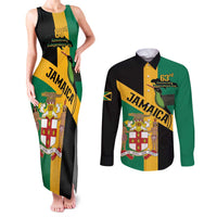 Jamaica Couples Matching Tank Maxi Dress and Long Sleeve Button Shirt 63rd Anniversary Independence Day