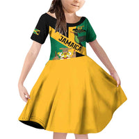 Jamaica Family Matching Off Shoulder Short Dress and Hawaiian Shirt 63rd Anniversary Independence Day