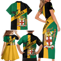 Jamaica Family Matching Short Sleeve Bodycon Dress and Hawaiian Shirt 63rd Anniversary Independence Day