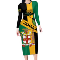 Jamaica Long Sleeve Bodycon Dress 63rd Anniversary Independence Day